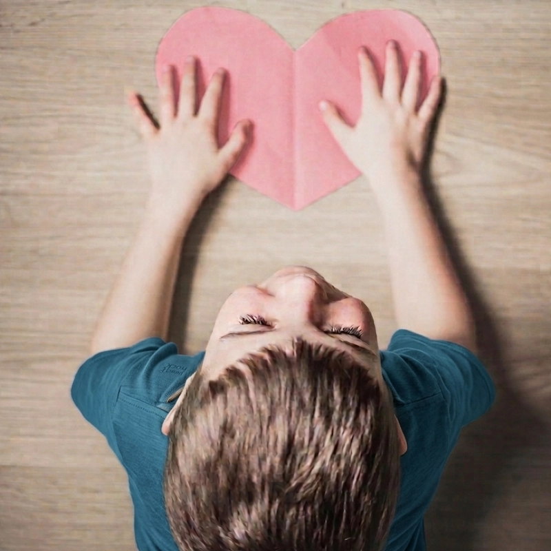 boy with heart